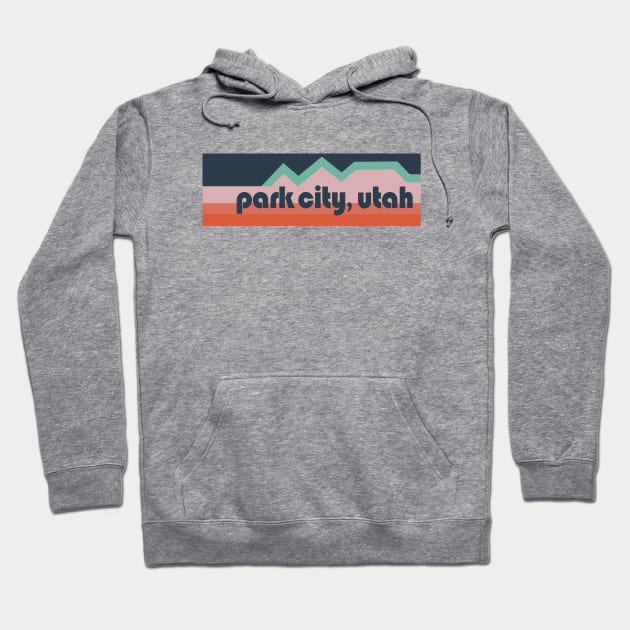 Park City Mountain Stripes Pinks Hoodie by MountainFlower